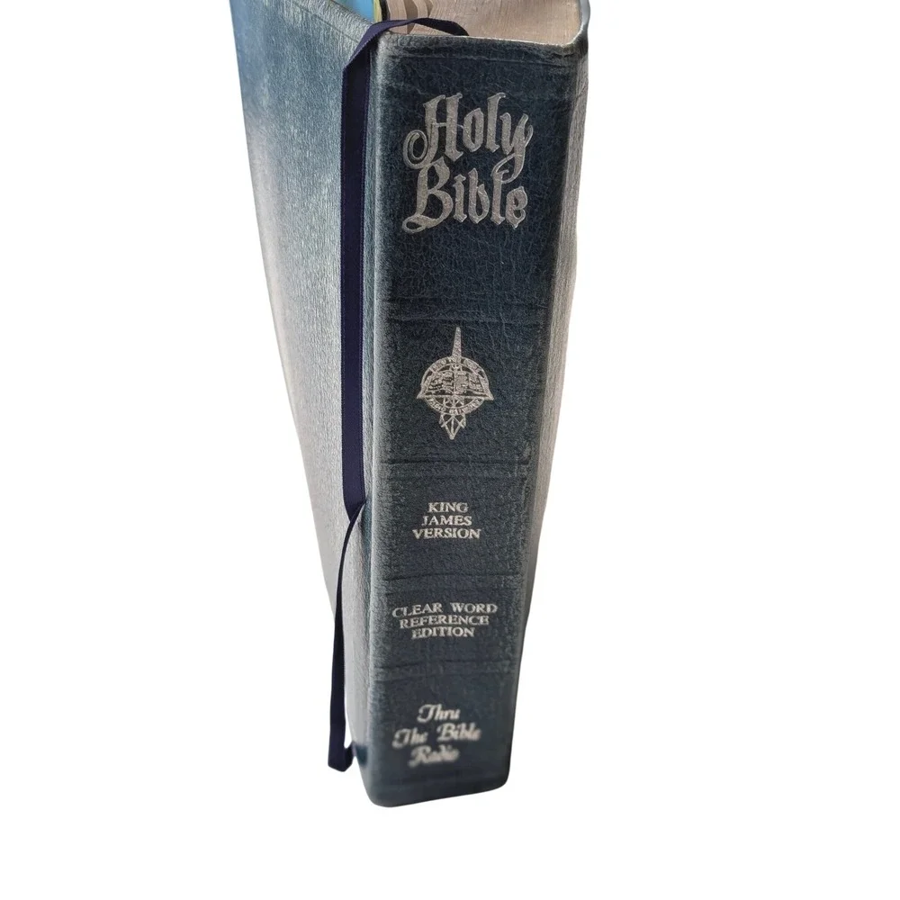 Thru the Bible Radio Network KJV Holy Bible Giant Print Reference Blue Leather